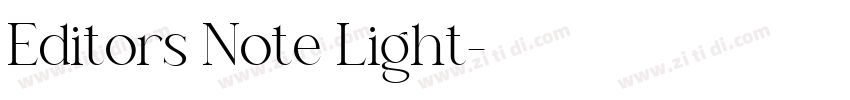 Editors Note Light字体转换